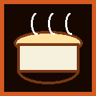 Animated soup bowl icon
